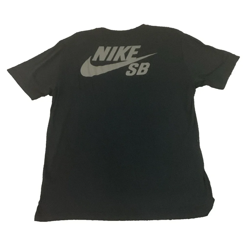 Nike SB Shirt Black Pocket Tee 4 Dot Graphic Skate Board Back Swoosh Sz L‎